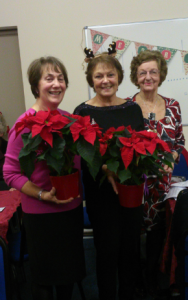 2017 Christmas party Ann,  Pat, Joan